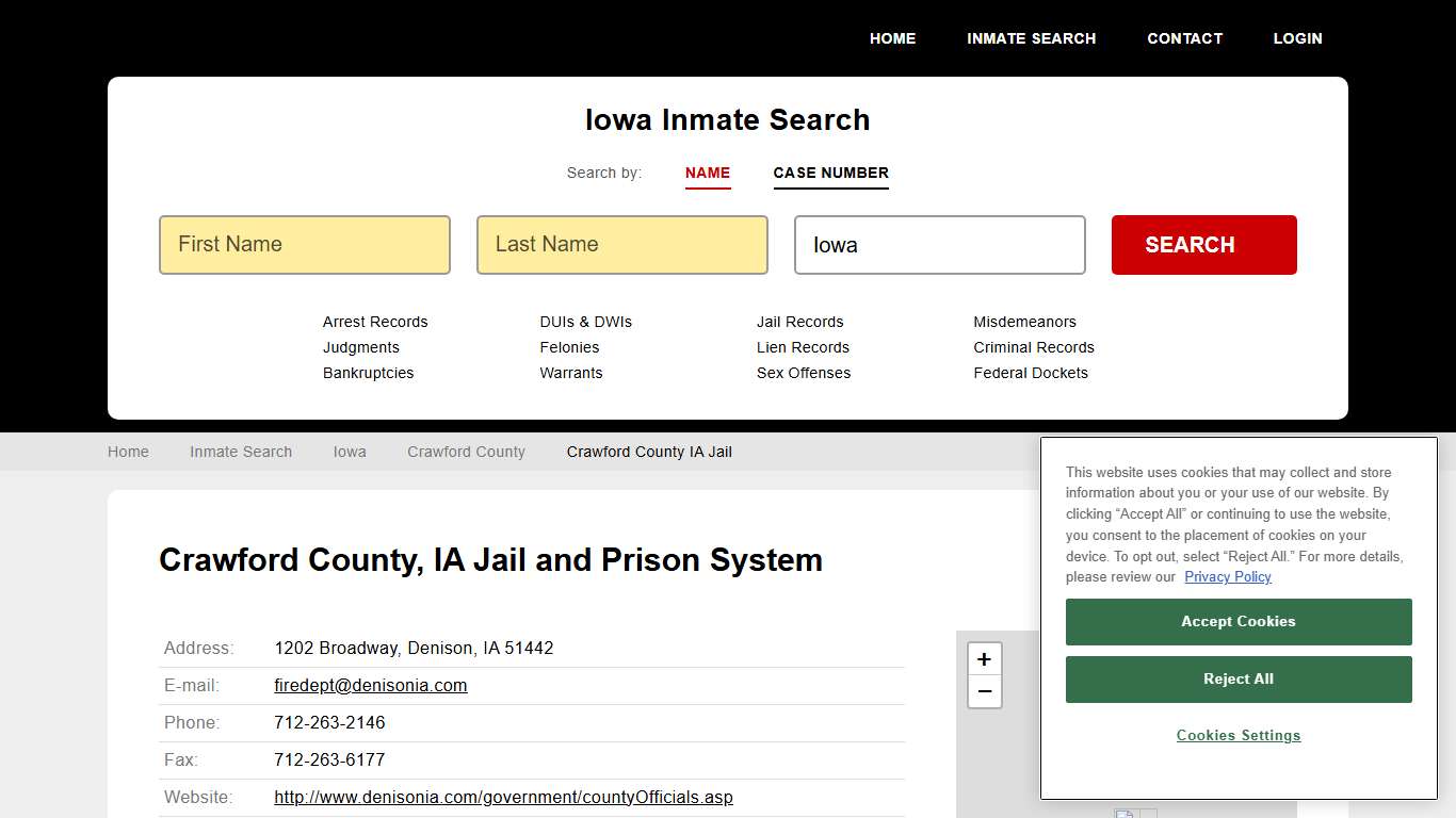 Crawford County IA Jail Inmate Records Search, Iowa - StateCourts